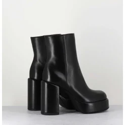 Boots 70S En Cuir Noir - Aiko Nappa Nero