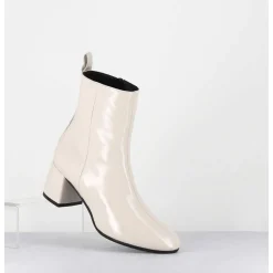 Boots 60S En Cuir Souple Creme - Samui3 Verlux Milk