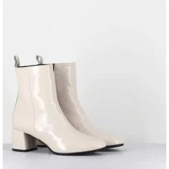 Boots 60S En Cuir Souple Creme - Samui3 Verlux Milk