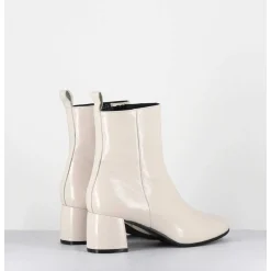 Boots 60S En Cuir Souple Creme - Samui3 Verlux Milk