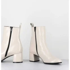 Boots 60S En Cuir Souple Creme - Samui3 Verlux Milk