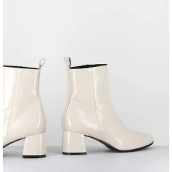 Boots 60S En Cuir Souple Creme - Samui3 Verlux Milk