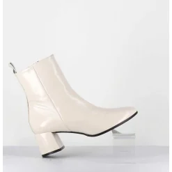 Boots 60S En Cuir Souple Creme - Samui3 Verlux Milk