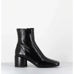 Boots 70S En Cuir Souple Noir - Cecil13 Glaze Nero