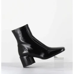 Boots 70S En Cuir Souple Noir - Cecil13 Glaze Nero