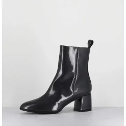 Boots 60S En Cuir Vernis Gris Anthracite - Samui2 Galassia Grigio