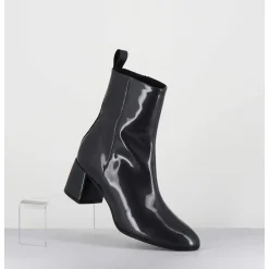 Boots 60S En Cuir Vernis Gris Anthracite - Samui2 Galassia Grigio