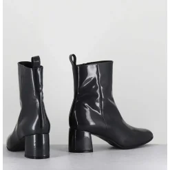 Boots 60S En Cuir Vernis Gris Anthracite - Samui2 Galassia Grigio