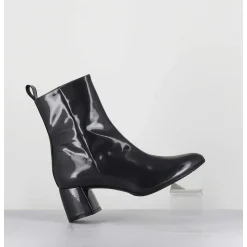 Boots 60S En Cuir Vernis Gris Anthracite - Samui2 Galassia Grigio