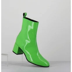 Boots 60S En Cuir Vernis Vert - Samui4 Vernice Verde
