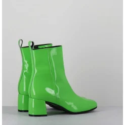 Boots 60S En Cuir Vernis Vert - Samui4 Vernice Verde