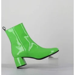 Boots 60S En Cuir Vernis Vert - Samui4 Vernice Verde