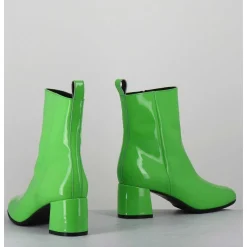 Boots 60S En Cuir Vernis Vert - Samui4 Vernice Verde
