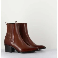 Boots Santiag Cuir Marron - Eva 82000 Bruciato