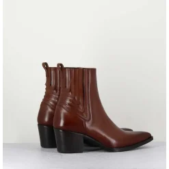 Boots Santiag Cuir Marron - Eva 82000 Bruciato
