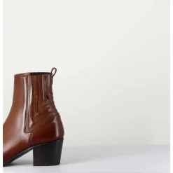 Boots Santiag Cuir Marron - Eva 82000 Bruciato