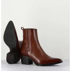 Boots Santiag Cuir Marron - Eva 82000 Bruciato