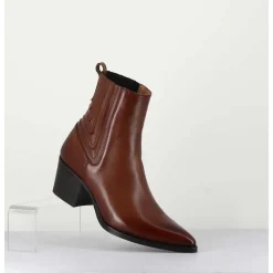 Boots Santiag Cuir Marron - Eva 82000 Bruciato