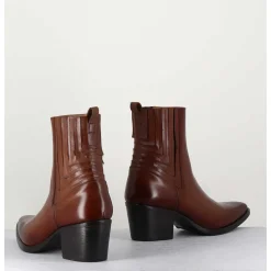 Boots Santiag Cuir Marron - Eva 82000 Bruciato