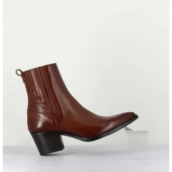 Boots Santiag Cuir Marron - Eva 82000 Bruciato