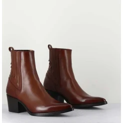Boots Santiag Cuir Marron - Eva 82000 Bruciato
