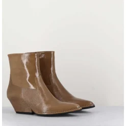 Boots Santiag En Cuir Naplak Beige - 10807 Vetro Olmo