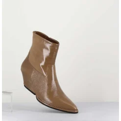 Boots Santiag En Cuir Naplak Beige - 10807 Vetro Olmo