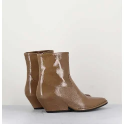 Boots Santiag En Cuir Naplak Beige - 10807 Vetro Olmo