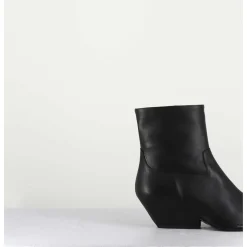 Boots Santiag En Cuir Noir - 10807 Vetro Nero