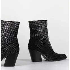Boots Santiag Talon Haut & Clous - Rock Chelin Nero