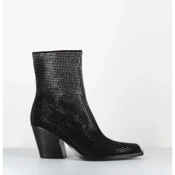 Boots Santiag Talon Haut & Clous - Rock Chelin Nero
