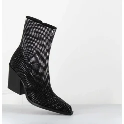 Boots Santiag Talon Haut & Clous - Rock Chelin Nero