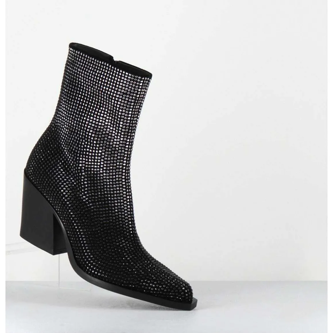 Boots Santiag Talon Haut & Clous - Rock Chelin Nero