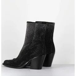 Boots Santiag Talon Haut & Clous - Rock Chelin Nero