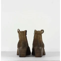 Boots Santiags Courtes En Daim Taupe - E2004 Hombre Sand