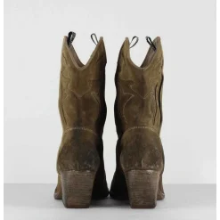 Boots Santiags En Daim Taupe - E2016 Velour Fango