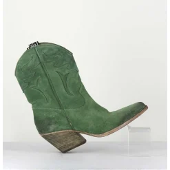 Boots Santiags En Daim Vert - E2016 Texan Green