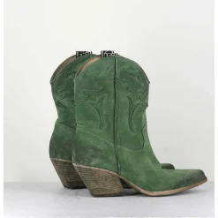 Boots Santiags En Daim Vert - E2016 Texan Green