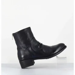 Boots Souples En Cuir Bleu Marine - Lison Caou047 Oltremare