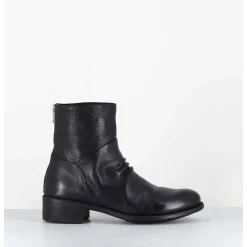 Boots Souples En Cuir Bleu Marine - Lison Caou047 Oltremare