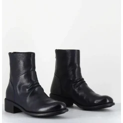 Boots Souples En Cuir Bleu Marine - Lison Caou047 Oltremare