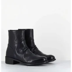 Boots Souples En Cuir Bleu Marine - Lison Caou047 Oltremare