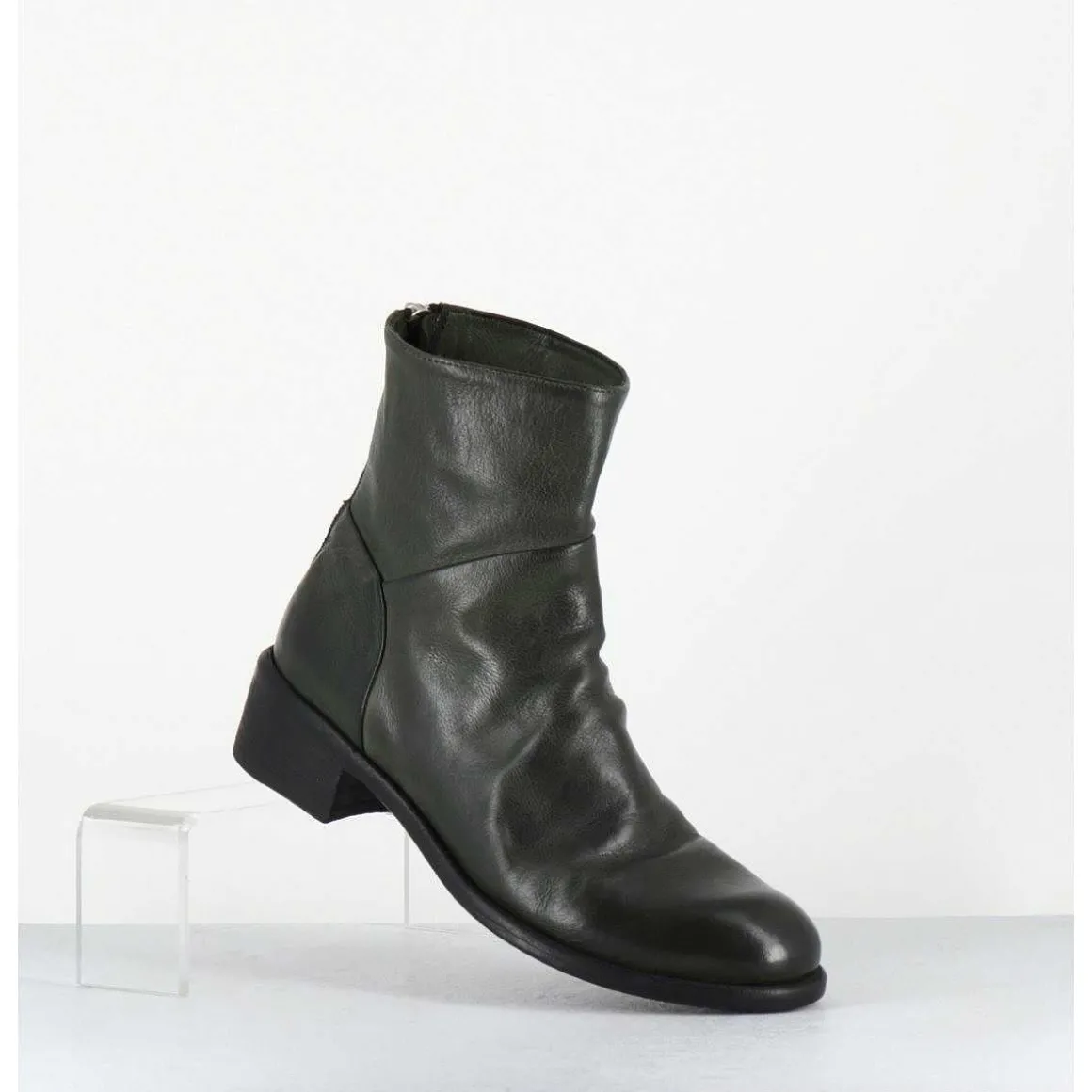 Boots Souples En Cuir Vert - Lison Caou047 Verde