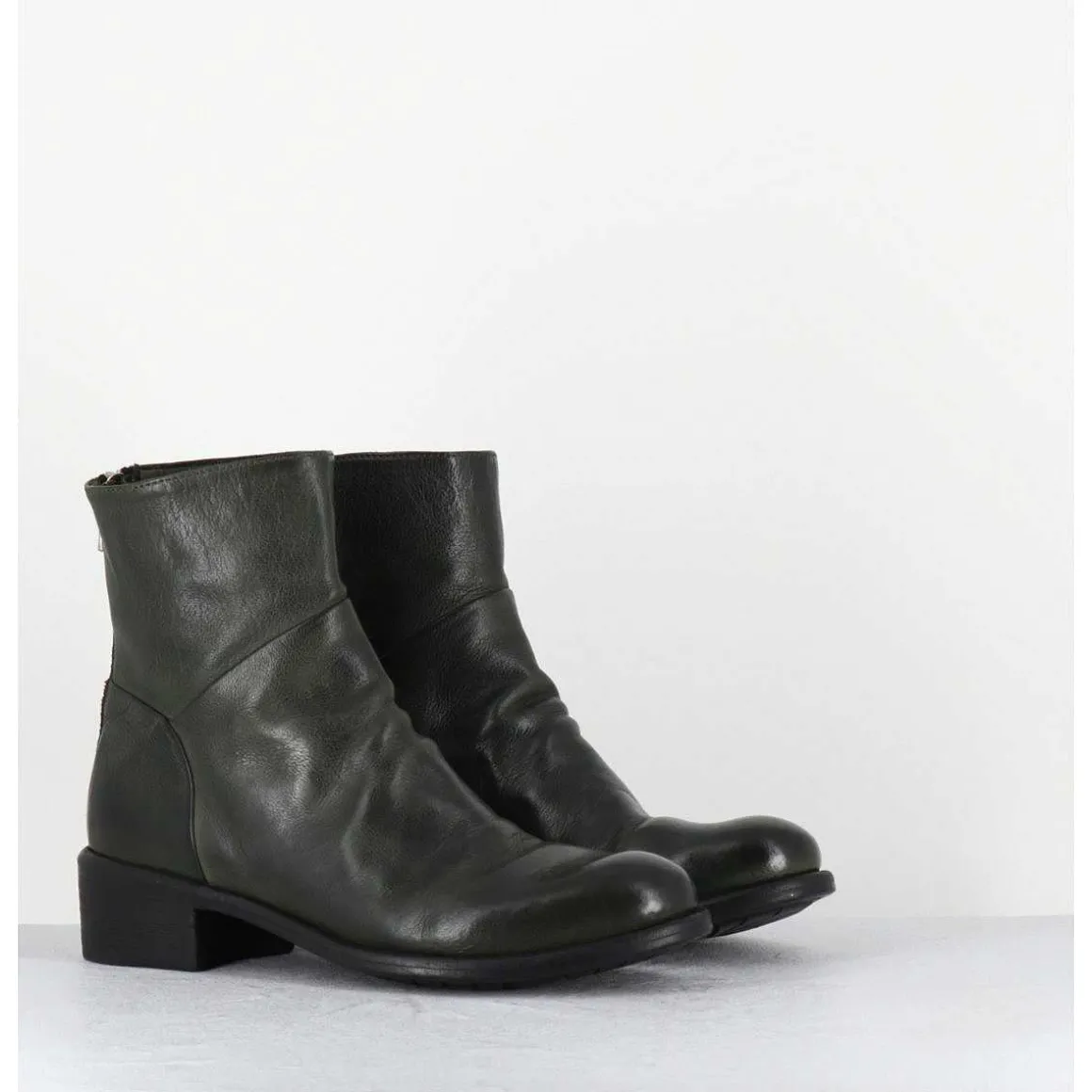 Boots Souples En Cuir Vert - Lison Caou047 Verde