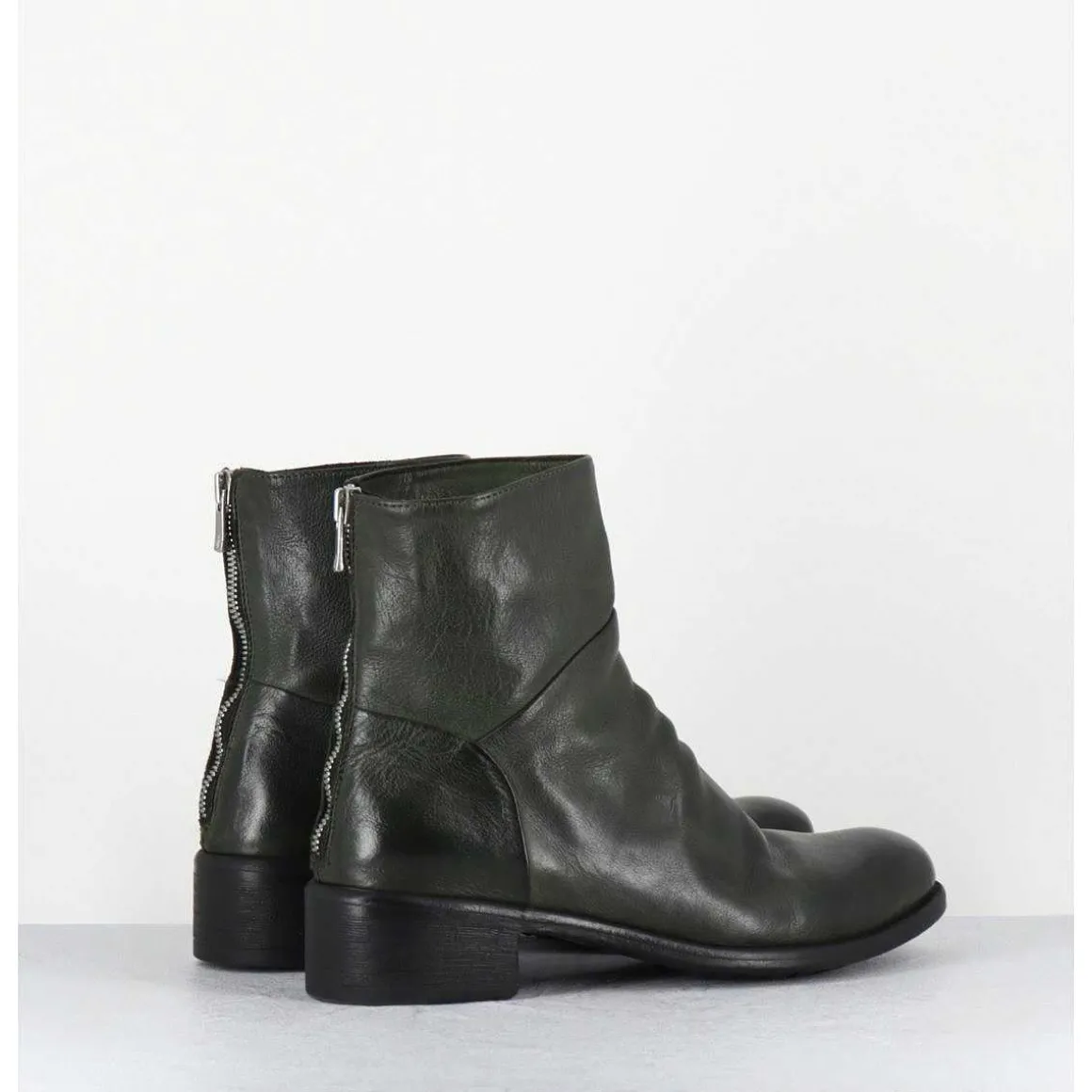 Boots Souples En Cuir Vert - Lison Caou047 Verde