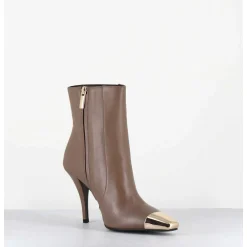 Boots Talon Haut Cuir Grege Bout Or - Mecha3 Nappa Acero