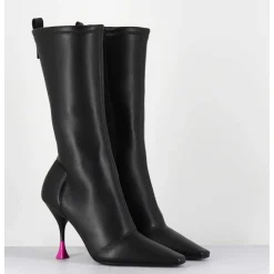 Boots Talon Haut Stretch Noir 90S - Gilda Cris Black