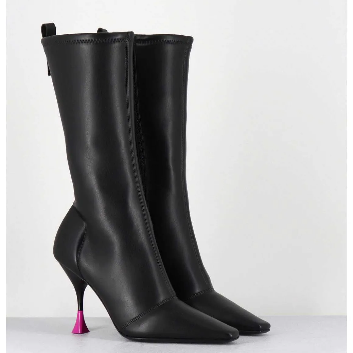 Boots Talon Haut Stretch Noir 90S - Gilda Cris Black
