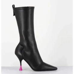 Boots Talon Haut Stretch Noir 90S - Gilda Cris Black