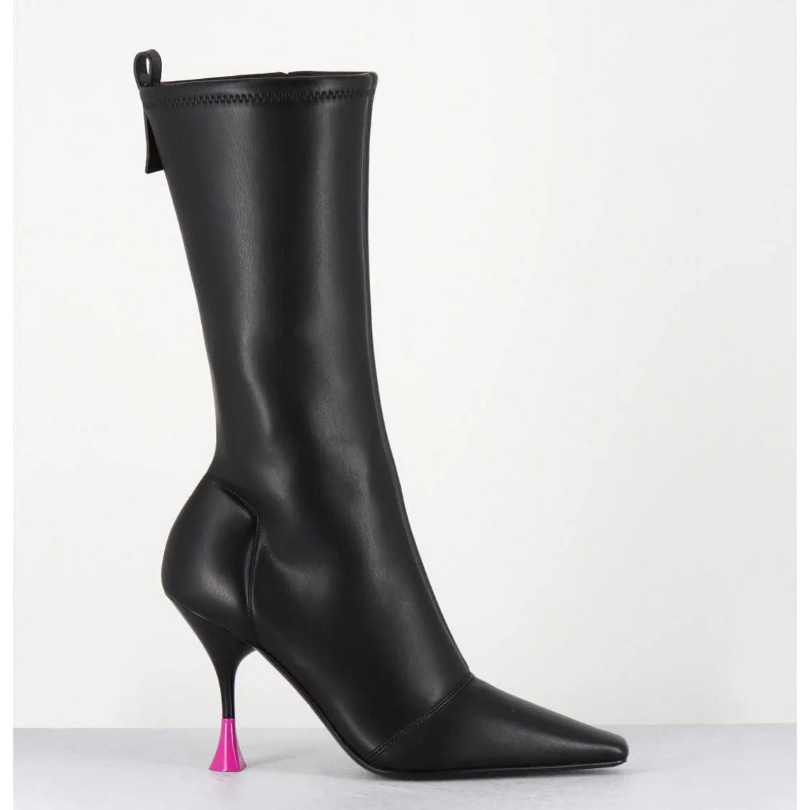 Boots Talon Haut Stretch Noir 90S - Gilda Cris Black